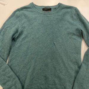 Green Tahari Pure Luxe 100% Cashmere Sweater